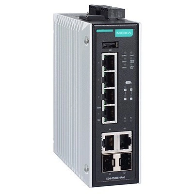 Коммутатор EDS-P506E-4PoE-2GTXSFP Коммутатор EDS-P506E-4PoE-2GTXSFP